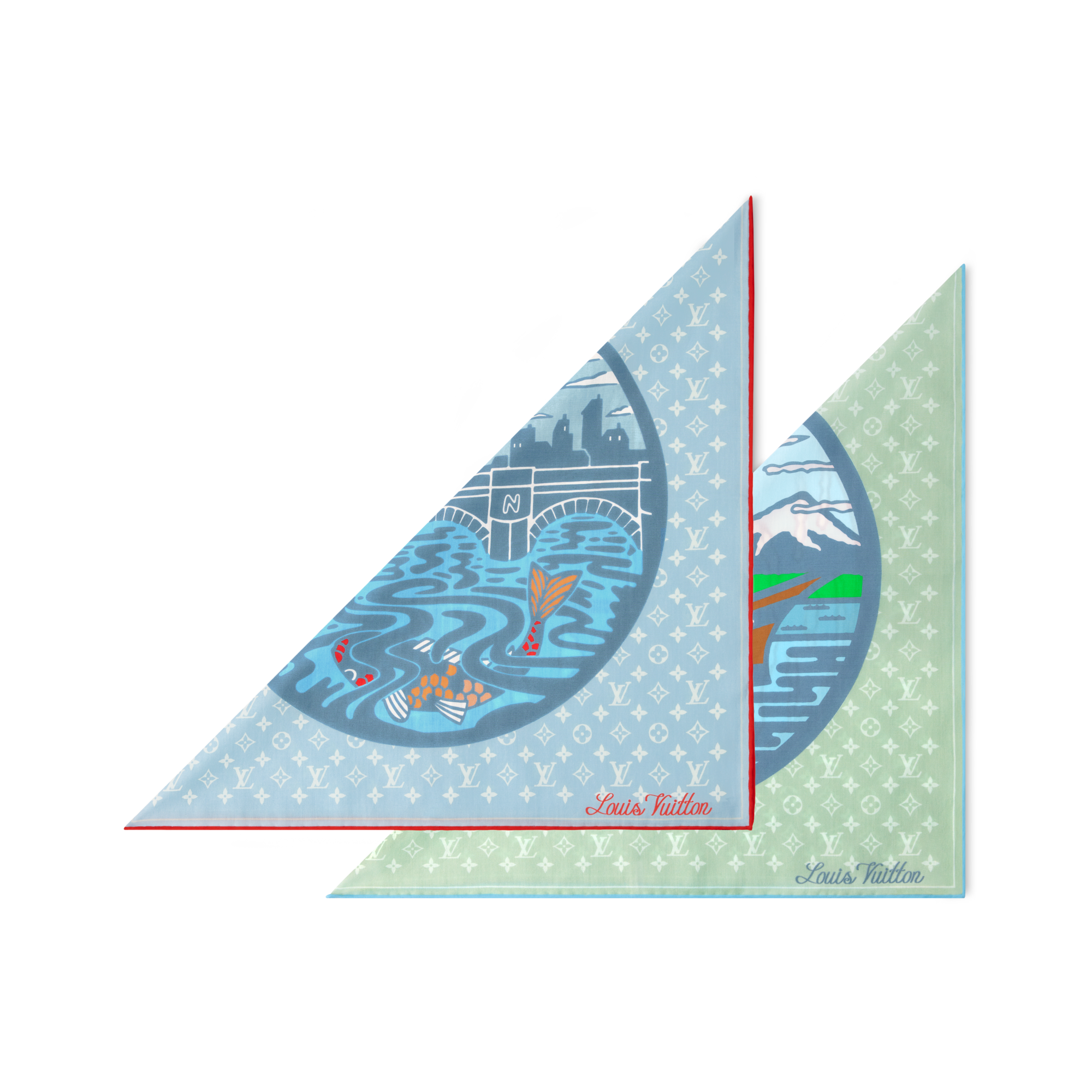 LV City Stamp Set of Handkerchiefs S00 - Accessories | LOUIS VUITTON